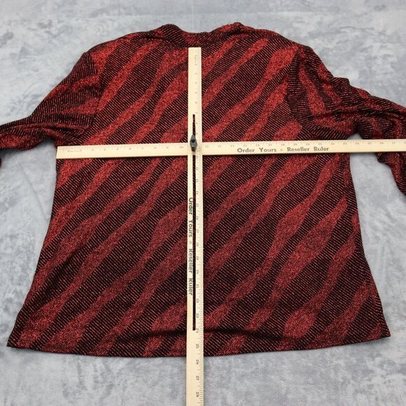 DressBarn Suits Womens 22 Red 2 Piece Embroidery Blazer Jacket and Tank - Picture 6 of 16